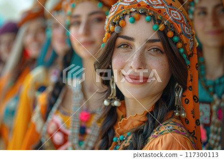 Historic celebration: armenian independence day, commemorating the nation's sovereignty with people rejoicing in parades, traditional music, vibrant cultural displays, reflecting pride, unity 117300113