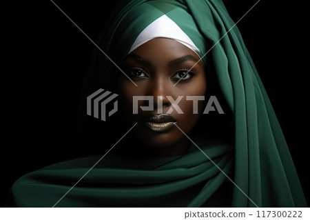 Joyous moments: celebrations lifestyle, happy Nigerian independence day, capturing of national pride with lively festivities, traditional activities, community unity in colorful, spirited display. 117300222