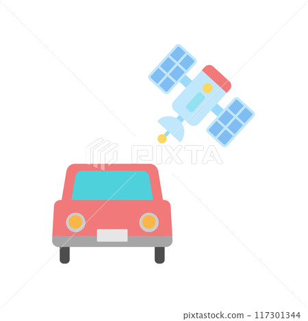 汽車和衛星 117301344