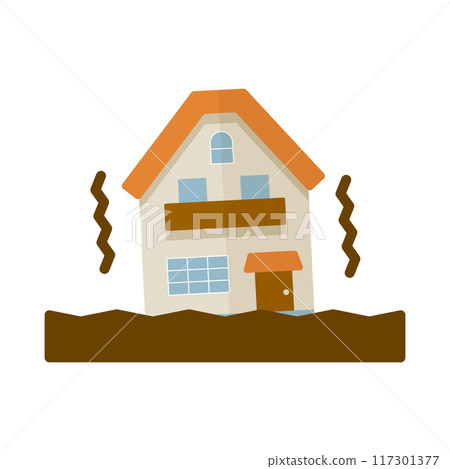 House shaking by earthquake 117301377