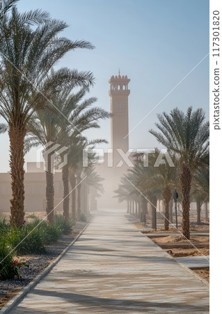 Scenic daytime landscapes of the Kingdom of Saudi Arabia Generative AI 117301820
