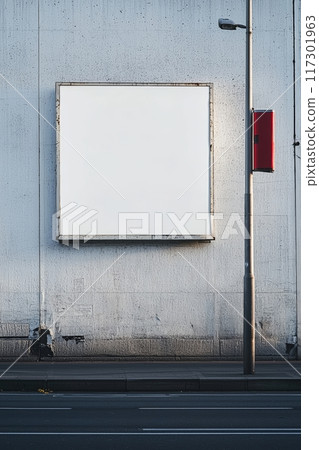 Blank Billboard on a Street Wall Background for Advertising Generative AI Blank Billboard on a Street Wall Background for Advertising Generative AI 117301963
