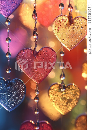 Colorful Hearts Background for Wedding and Romance Generative AI Colorful Hearts Background for Wedding and Romance Generative AI 117301984