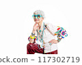 Enjoying fashion and free self-expression Gray hair Senior women in their 60s and 70s 117302719