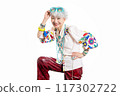 Enjoying fashion and free self-expression Gray hair Senior women in their 60s and 70s 117302722