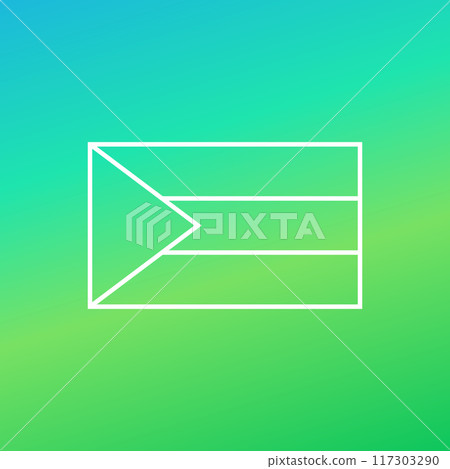 Outline flag of Palestine or Sudan Outline flag of Palestine or Sudan 117303290