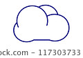 雲圖示影像，透明背景，無文字，僅輪廓 117303733