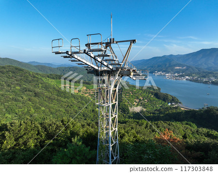Ehime Prefecture Ainan Town, Misano Bay Ropeway Pillar Ehime Prefecture Ainan Town, Misano Bay Ropeway Pillar 117303848