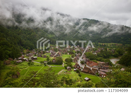 Shirakawa-go on a cloudy day Shirakawa-go on a cloudy day 117304099