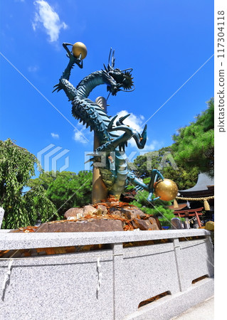 [香川縣] 晴天的田村神社以新年參拜和祈禱而聞名 117304118