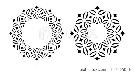 Decorative Radial Geometric Patterns Set. Decorative Radial Geometric Patterns Set. 117305066