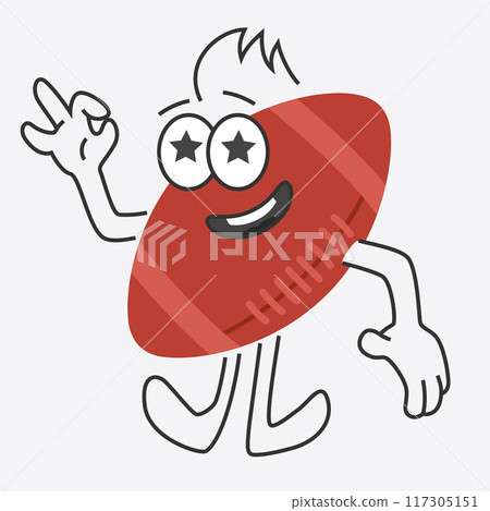 football cartoon character mascot football cartoon character mascot 117305151