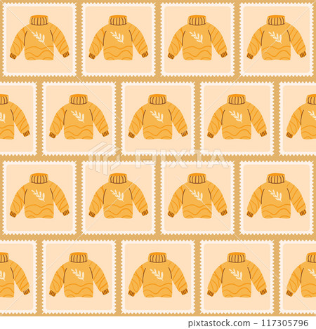 Casual sweaters checked seamless pattern. Bento box jumper repeat background. patchwork retro stamps endless design. Vector hand drawn illustration. Casual sweaters checked seamless pattern. Bento box jumper repeat background. patchwork retro stamps endless design. Vector hand drawn illustration. 117305796