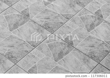 Line Floor Tile Diagonal Pattern Abstract Grey Surface Stone Pattern Texture Background 117306011