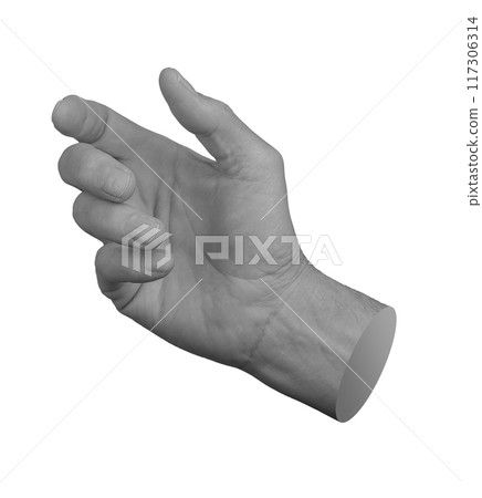 hand hold something, presenting, showing, grabbing isolated on white background hand hold something, presenting, showing, grabbing isolated on white background 117306314