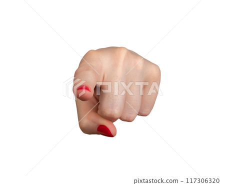 index finger pointing at you gesture, pointer choosing sign, isolated on white background index finger pointing at you gesture, pointer choosing sign, isolated on white background 117306320