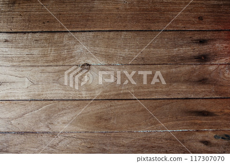 close up of nature old wooden boards texture background 117307070