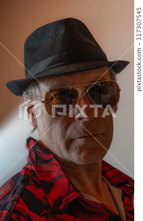 Man with Hat and Sunglasses 117307545