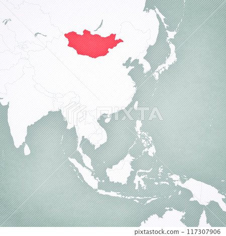Map of East Asia - Mongolia Map of East Asia - Mongolia 117307906