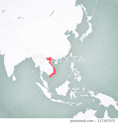 Map of East Asia - Vietnam Map of East Asia - Vietnam 117307972
