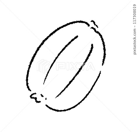 Hand-drawn lotus root illustration 2 (black and white) 117308019