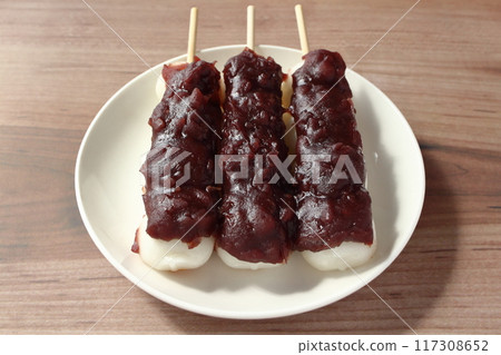 Bean jam skewers Bean jam skewers 117308652