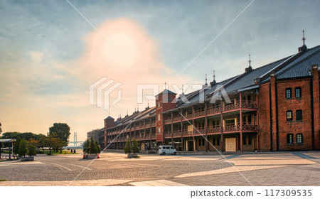 橫濱港未來城市景觀紅磚倉庫 117309535