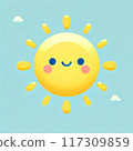 Cute illustration of the sun 117309859