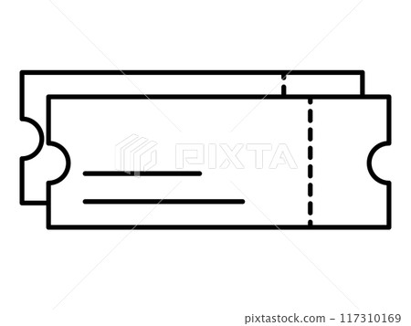 Simple ticket illustration Simple ticket illustration 117310169