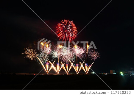 鹿島海上煙火將夜空照亮，綻放夏日的光芒 117310233