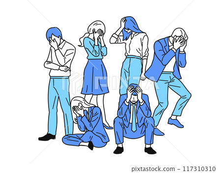 Shocked business person_anxious men and women 117310310