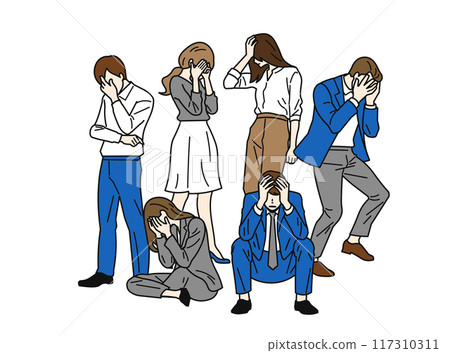 Shocked business person_anxious men and women 117310311