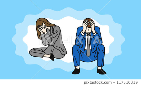 Shocked business person_anxious men and women 117310319