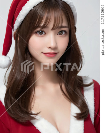 Long-haired girl from Minato Ward dressed as Santa Claus 117310665