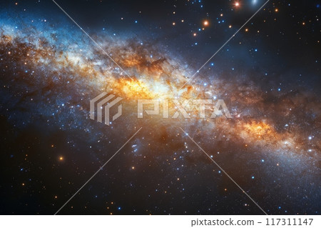 Galaxy space sky and universe background. Generative AI 117311147