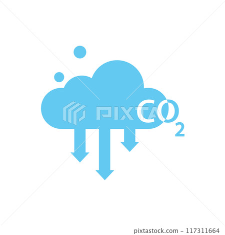 Co2 Carbon dioxide logo icon 117311664