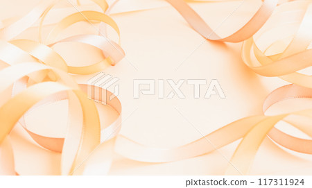 淺橙色絲帶背景素材 117311924