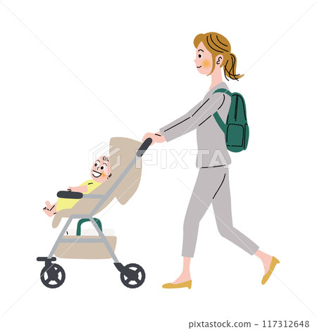 Childcare_Work_Parent_Baby Stroller 117312648