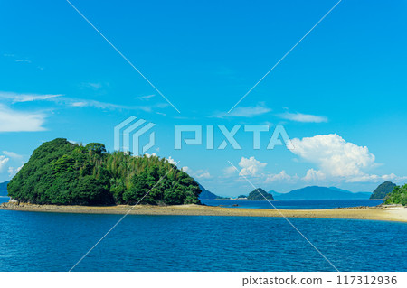 blue sea and sky 117312936