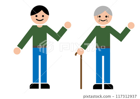 男性打手勢 117312937