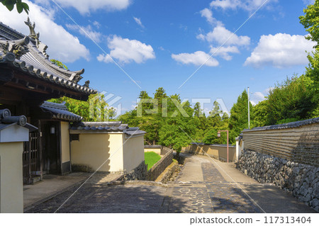 Nara, Todaiji Nigatsudo's back approach to the Great Buddha Hall on the left 117313404