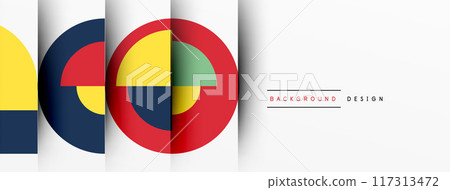 Modern geometrical abstract background - circles. Business or technology presentation design 117313472
