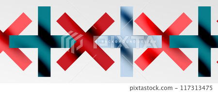 Colorful squares, lines minimal abstract background. Vector Illustration For Wallpaper, Banner, Background, Card, Book Illustration, landing page 117313475