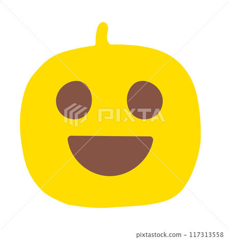 Simple and cute Halloween pumpkin illustration 117313558