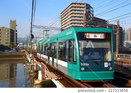 [M] 廣島電鐵宮島線5000型Green Mover（2號線：廣島⇔廣電宮島口） 117313656