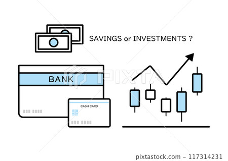 是否儲蓄或投資的圖像說明 是否儲蓄或投資的圖像說明 117314231