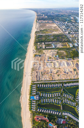 Aerial view of Non Nuoc Beach in Da Nang, Vietnam Aerial view of Non Nuoc Beach in Da Nang, Vietnam 117314262