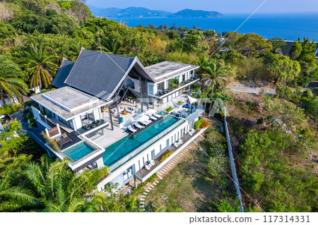 View of luxury Villa in Phuket, Thailand 117314331