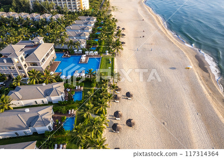 Aerial view of Non Nuoc Beach in Da Nang, Vietnam Aerial view of Non Nuoc Beach in Da Nang, Vietnam 117314364