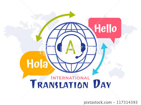 World Translator or Translation Language Day Illustration with Hello Greetings in Different Countries and Multilingual International Communication World Translator or Translation Language Day Illustration with Hello Greetings in Different Countries and Multilingual International Communication 117314393